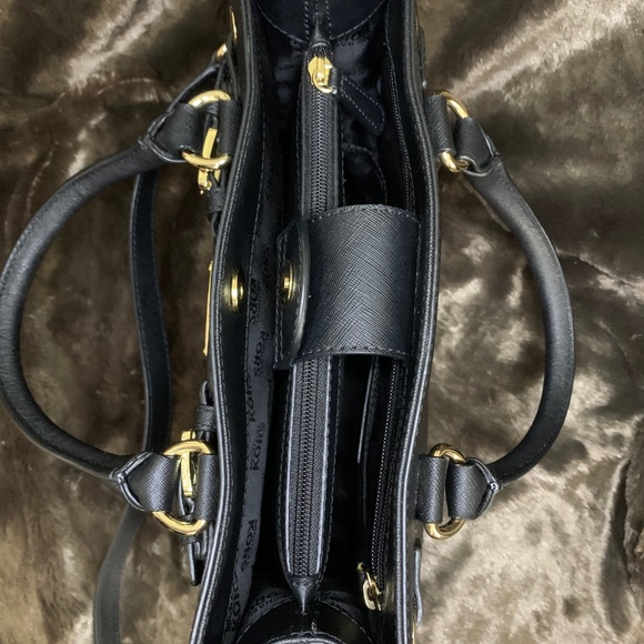 MICHAEL KORS Leather Hamilton Satchel (Black) - Picture 2 of 4